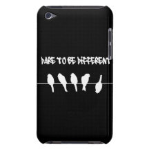 Los pájaros en un alambre - atrévase a ser diferen iPod touch Case-Mate cárcasas