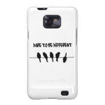 Los pájaros en un alambre - atrévase a ser diferen samsung galaxy SII funda