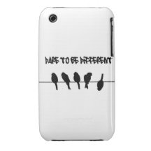 Los pájaros en un alambre - atrévase a ser diferen iPhone 3 cobreturas