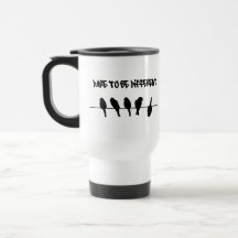 Los pájaros en un alambre - atrévase a ser diferen taza