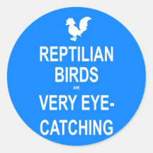 Los pájaros reptiles son muy llamativos pegatina