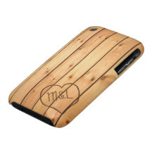 Los paneles de madera personalizados de la sauna c iPhone 3 cárcasas