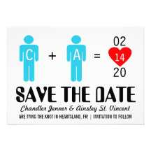 Los pares del amor del monograma ahorran las tarje invitación personalizada