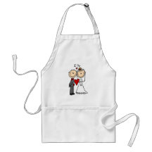 Los pares del boda hago las camisetas y los regalo delantales
