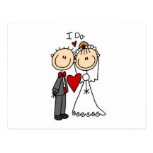 Los pares del boda hago las camisetas y los regalo tarjetas postales