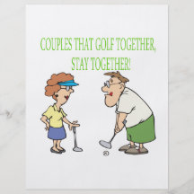 Los pares que Golf juntos permanecen juntos Tarjeton