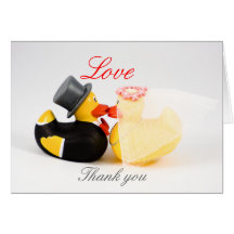 Los patos del boda… le agradecen cardar felicitación