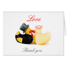 Los patos del boda… le agradecen cardar felicitaciones