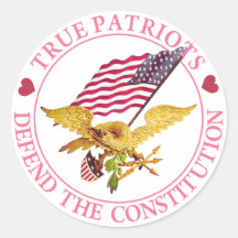 LOS PATRIOTAS VERDADEROS DEFIENDEN LA CONSTITUCIÓN ETIQUETAS REDONDAS