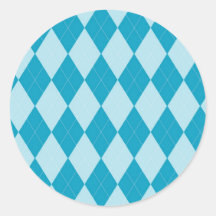 ¡Los pegatinas azules del modelo de Argyle - añada