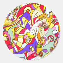 Los pegatinas con color hacen fragmentos de diseño
