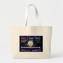 Los peluqueros de la peluquería de caballeros hace bolsas