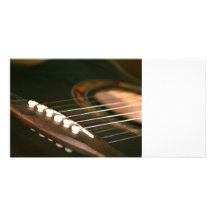 los pernos del puente de la guitarra acústica cier tarjeta fotografica personalizada