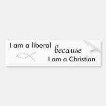los pescados cristianos, soy un liberal, porque, s etiqueta de parachoque