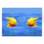 Los pescados de la tarjeta del día de San Valentín