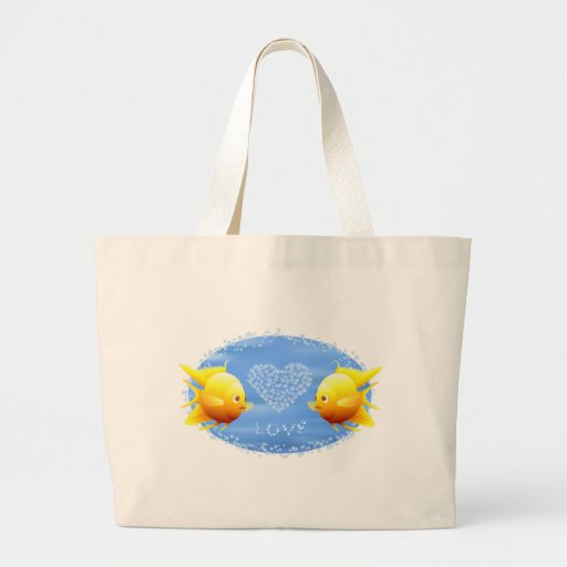 Los pescados de la tarjeta del día de San Valentín Bolsa De Mano