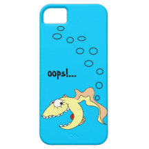 Los pescados divertidos del dibujo animado Fart ca iPhone 5 Case-Mate Cobertura