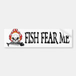 Los pescados me temen etiqueta de parachoque