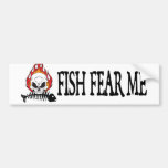Los pescados me temen pirata etiqueta de parachoque