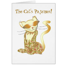 ¡Los pijamas del gato! Felicitaciones