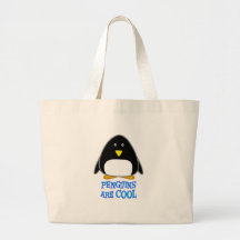Los pingüinos son frescos bolsas lienzo