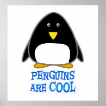 Los pingüinos son frescos posters
