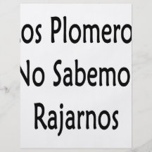 Los Plomeros ningún Sabemos Rajarnos Tarjeta Publicitaria