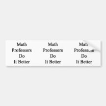 Los profesores de matemáticas mejora etiqueta de parachoque