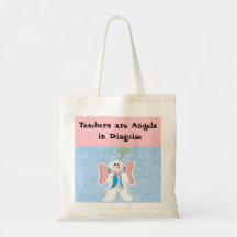 Los profesores son ángeles - día de fiesta Totebag Bolsas