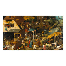 Los proverbios holandeses - Pieter Bruegel Plantillas De Tarjetas Personales