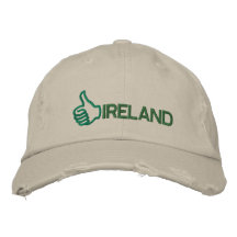 Los pulgares divertidos encima de Irlanda bordaron Gorra De Béisbol