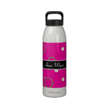 Los puntos rosados vibrantes personalizaron la bot botellas de beber