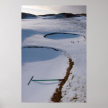 los rastrillos en arcones en los vínculos nevados  posters
