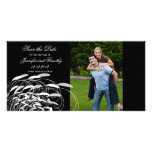 Los remolinos elegantes ahorran el photocard del b tarjeta fotográfica personalizada