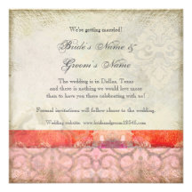 Los remolinos modernos del Barroco del vintage, ah Invitaciones Personalizada