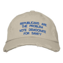 ¡Los republicanos son el problema! Gorras De Béisbol Bordadas