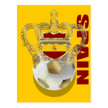 Los reyes de España del mundo del fútbol defienden Tarjeta Postal
