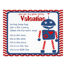 Los robots de la tarjeta del día de San Valentín B Comunicados Personales