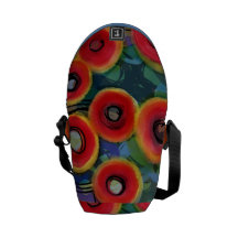 Los rosas son bolso rojo del carrito bolsas de mensajeria