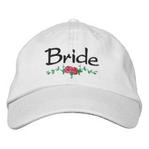 Los rosas y las vides bordaron el casquillo nupcia gorra bordada