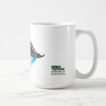 Los salmones azules del encanto vuelan la taza