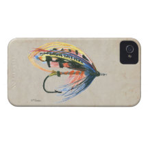 Los salmones FlyFishing del arte del señuelo vuela iPhone 4 Case-Mate Coberturas