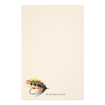 Los salmones FlyFishing del arte del señuelo vuela Papeleria