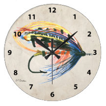 Los salmones FlyFishing del arte del señuelo vuela Reloj