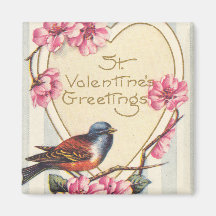 Los saludos de la tarjeta del día de San Valentín  Imanes De Nevera
