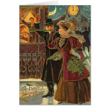 Los saludos del Año Nuevo del vintage Felicitaciones