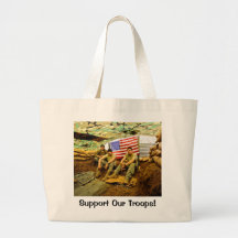 Los soldados de OEF, apoyan a nuestras tropas Bolsas Lienzo