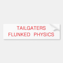 los tailgaters flunked la física etiqueta de parachoque