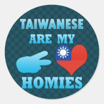 Los taiwaneses son mi Homies Etiquetas Redondas