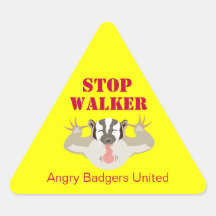 Los tejones de Wisconsin Politics_Stop Walker_Angr Colcomanias De Triangulo